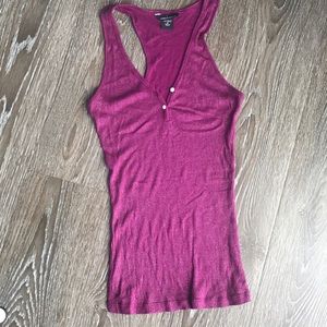 Small fuchsia racerback tank by Moda International